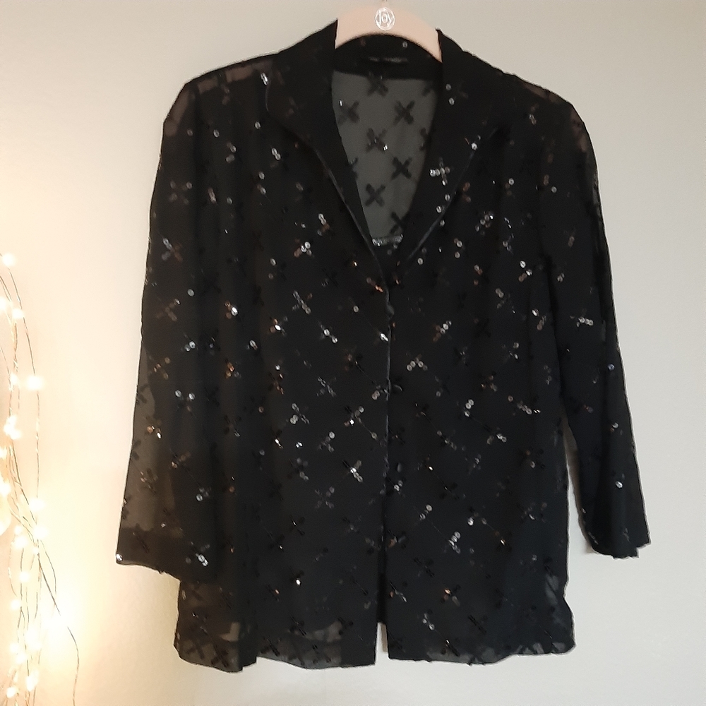 2-PIECE Julianna Collezione Sequin Cami Blouse M ☆ - Picture 6 of 11